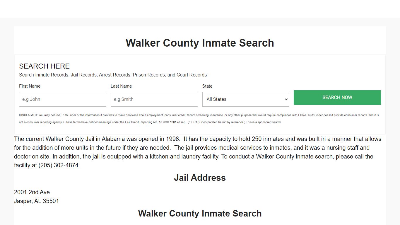 Walker County Inmate Search