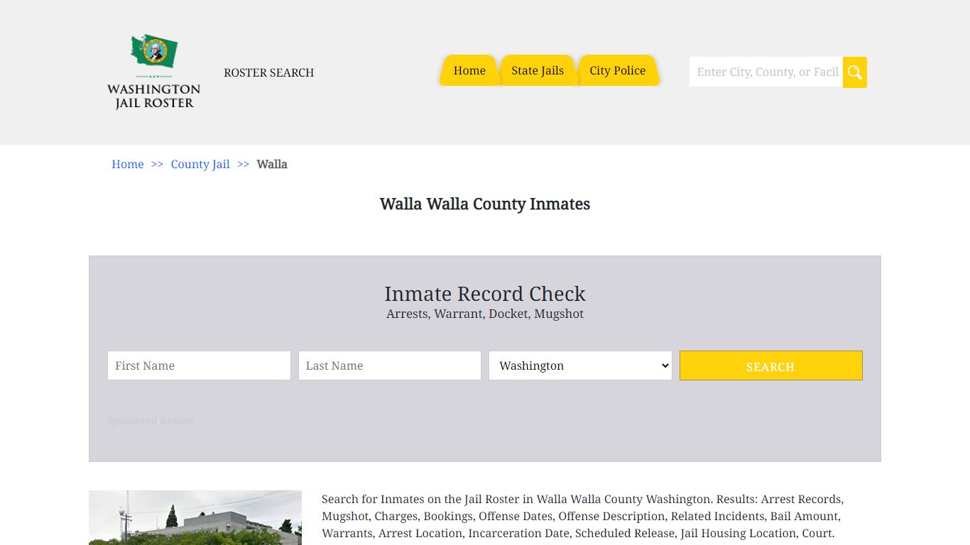 Walla Walla County Inmates | Jail Roster Search