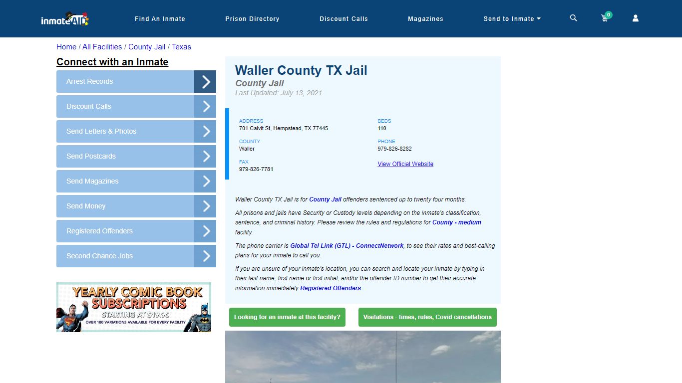 Waller County TX Jail - Inmate Locator - Hempstead, TX