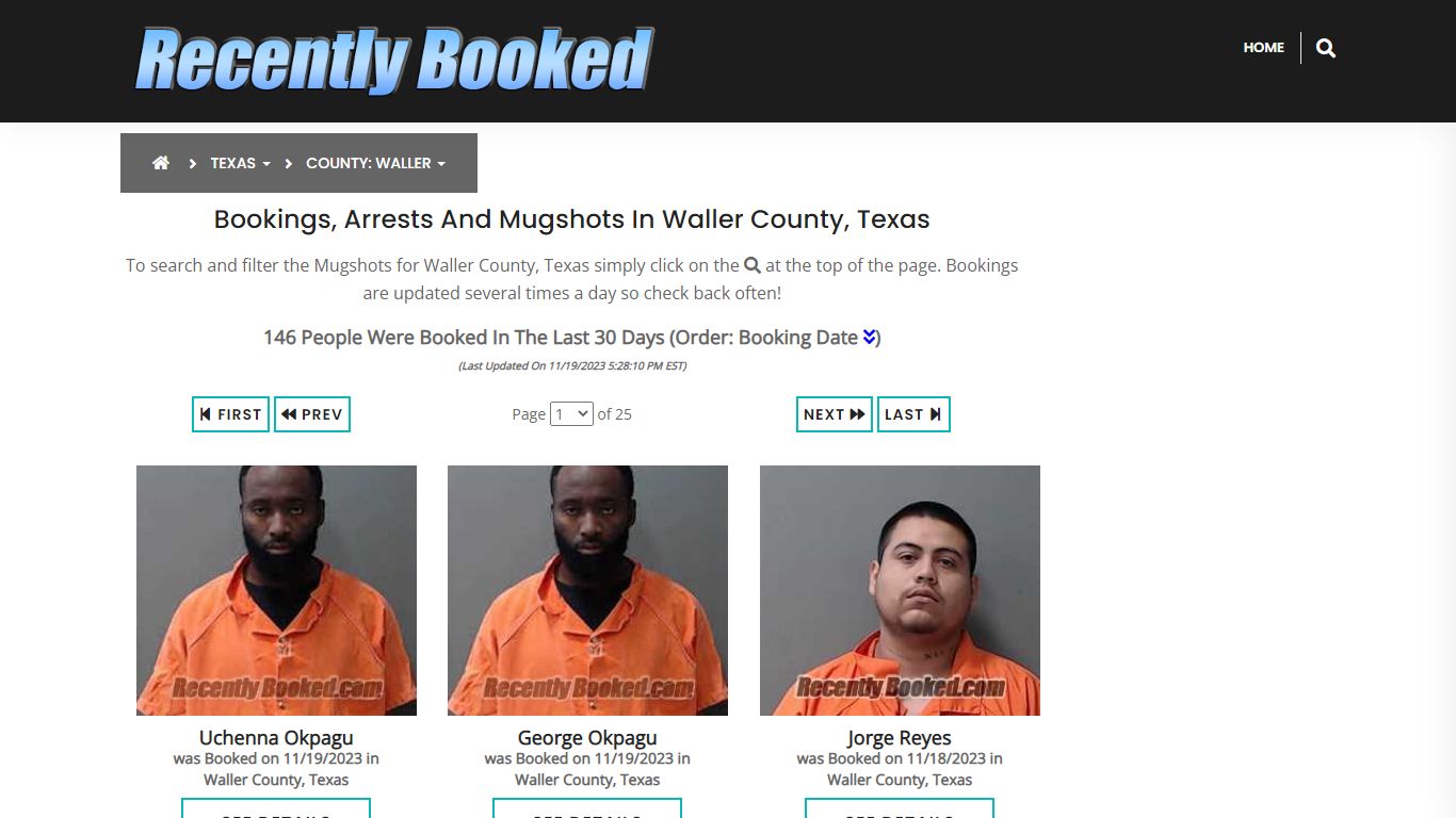 Recent bookings, Arrests, Mugshots in Waller County, Texas