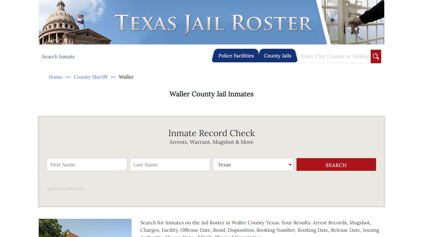 Waller County Jail Inmates | Jail Roster Search
