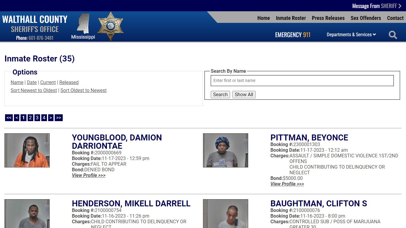Inmate Roster (28) - Walthall County MS Sheriff's Office