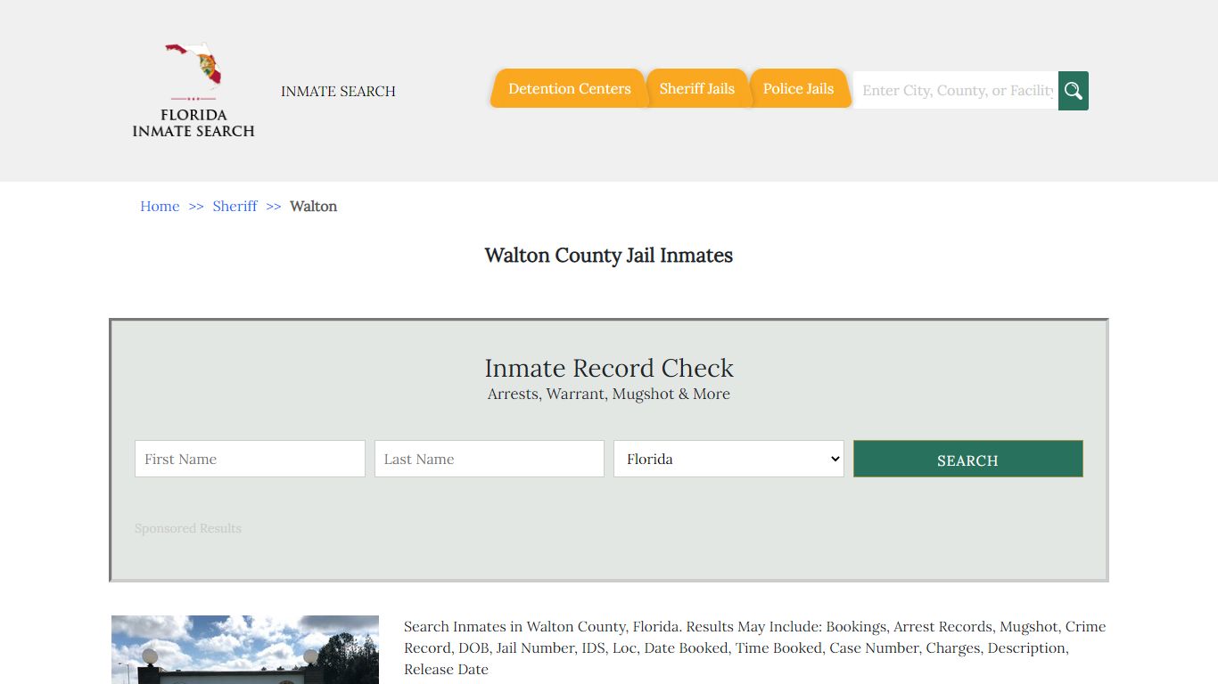 Walton County Jail Inmates | Florida Inmate Search