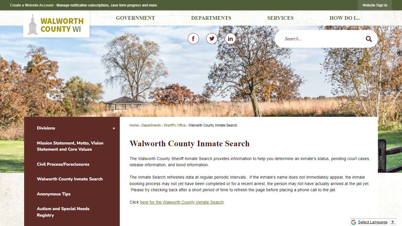 Walworth County Inmate Search | Walworth County, WI