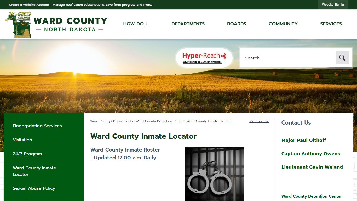 Ward County Inmate Locator | Ward County, ND - Ward County, North Dakota