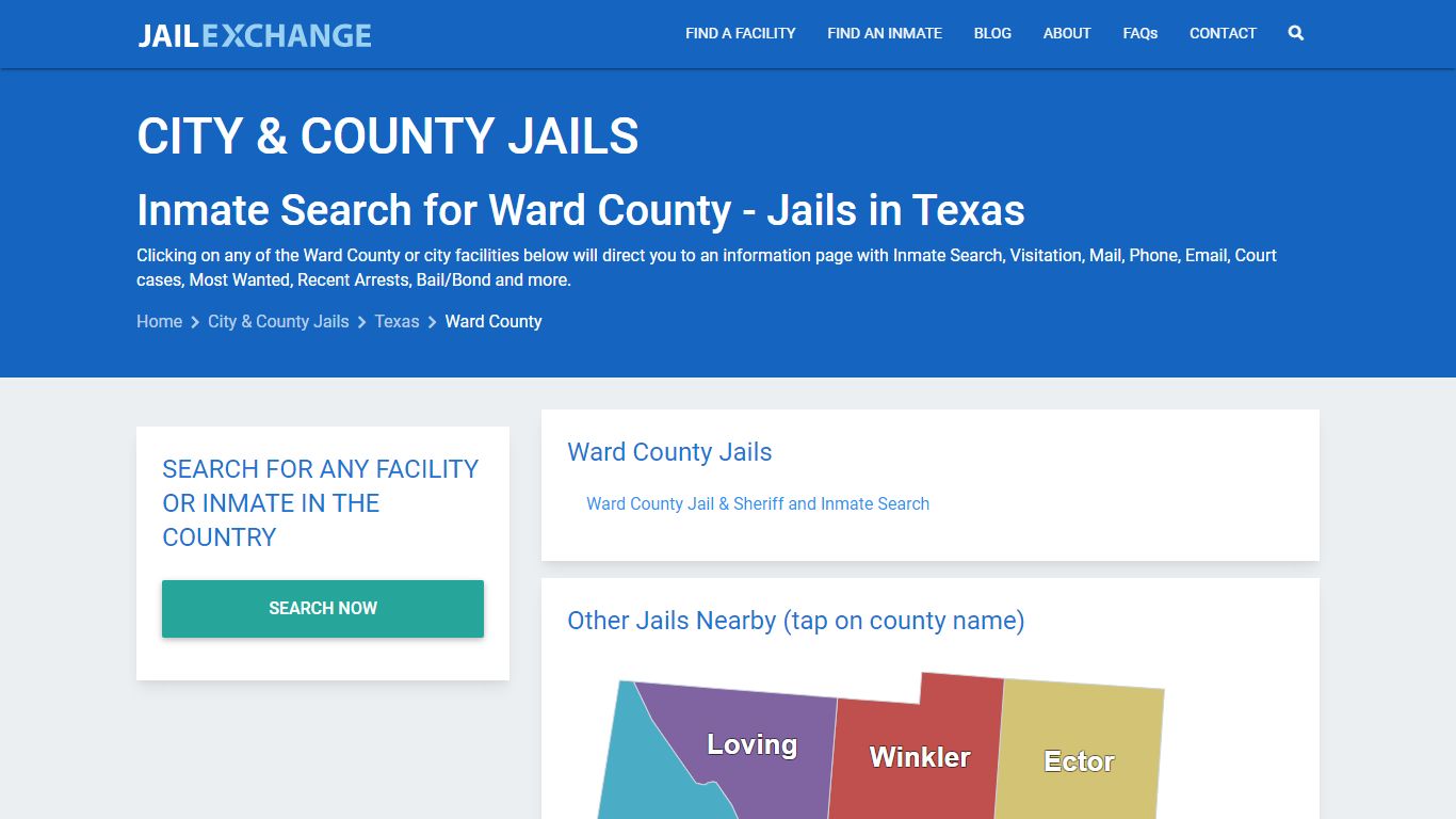Inmate Search for Ward County | Jails in Texas - Jail Exchange