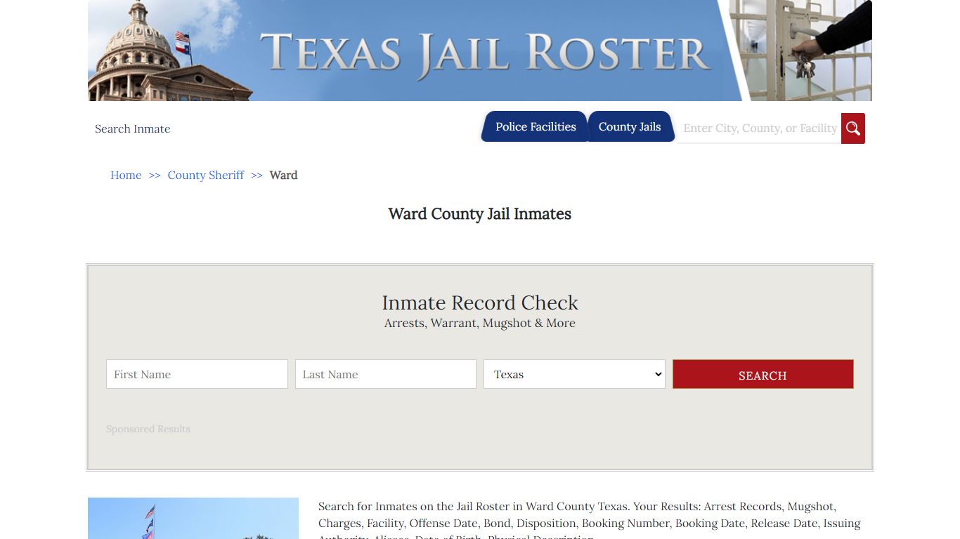 Ward County Jail Inmates | Jail Roster Search