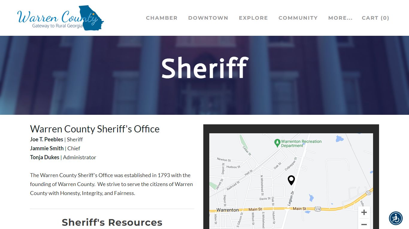 Sheriff - Warren County, GA