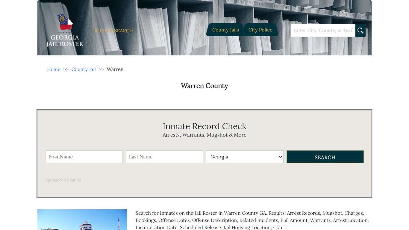 Warren County | Georgia Jail Inmate Search