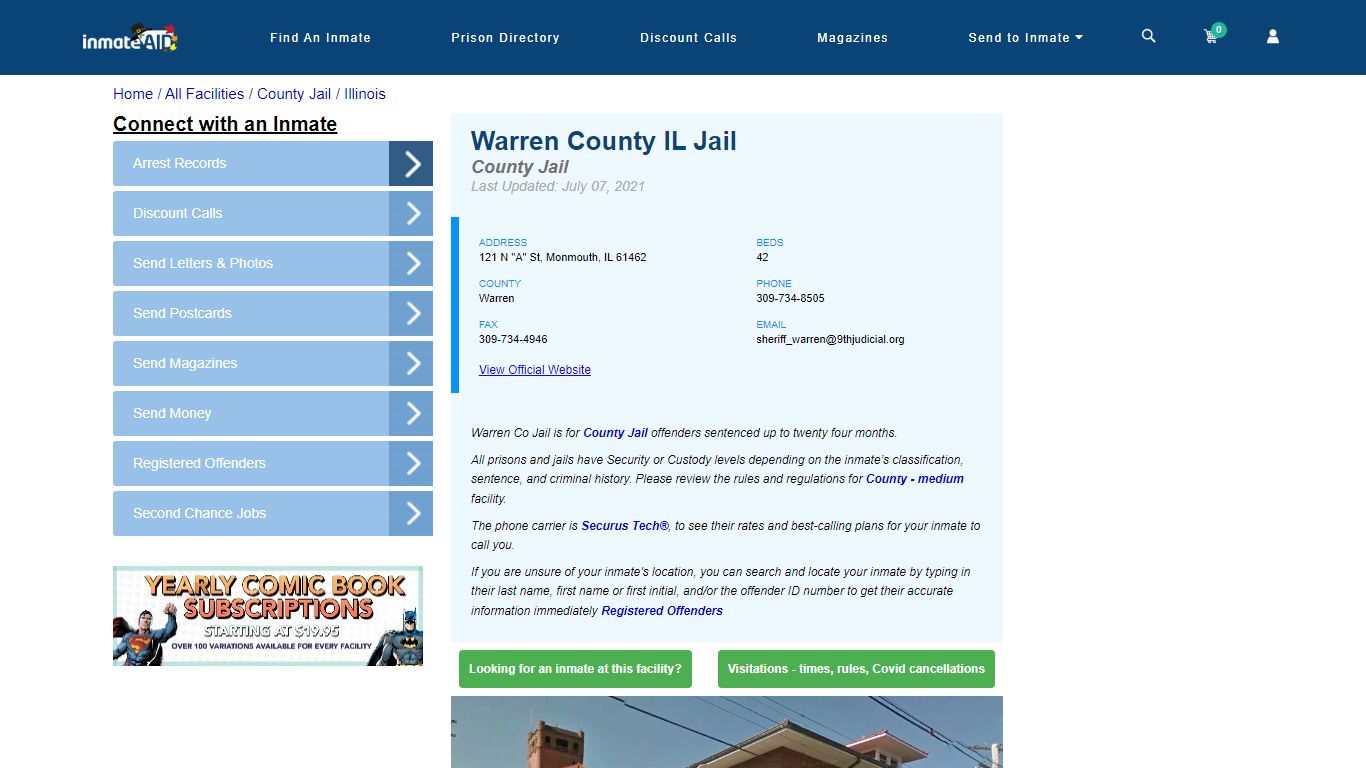 Warren County IL Jail - Inmate Locator - Monmouth, IL