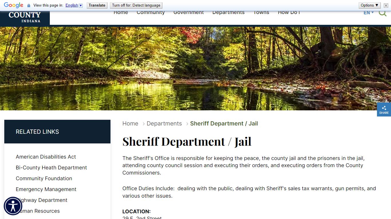 Sheriff Department / Jail - Warren County, Indiana