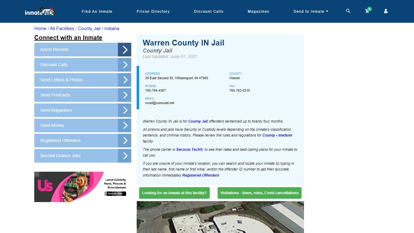 Warren County IN Jail - Inmate Locator - Williamsport, IN