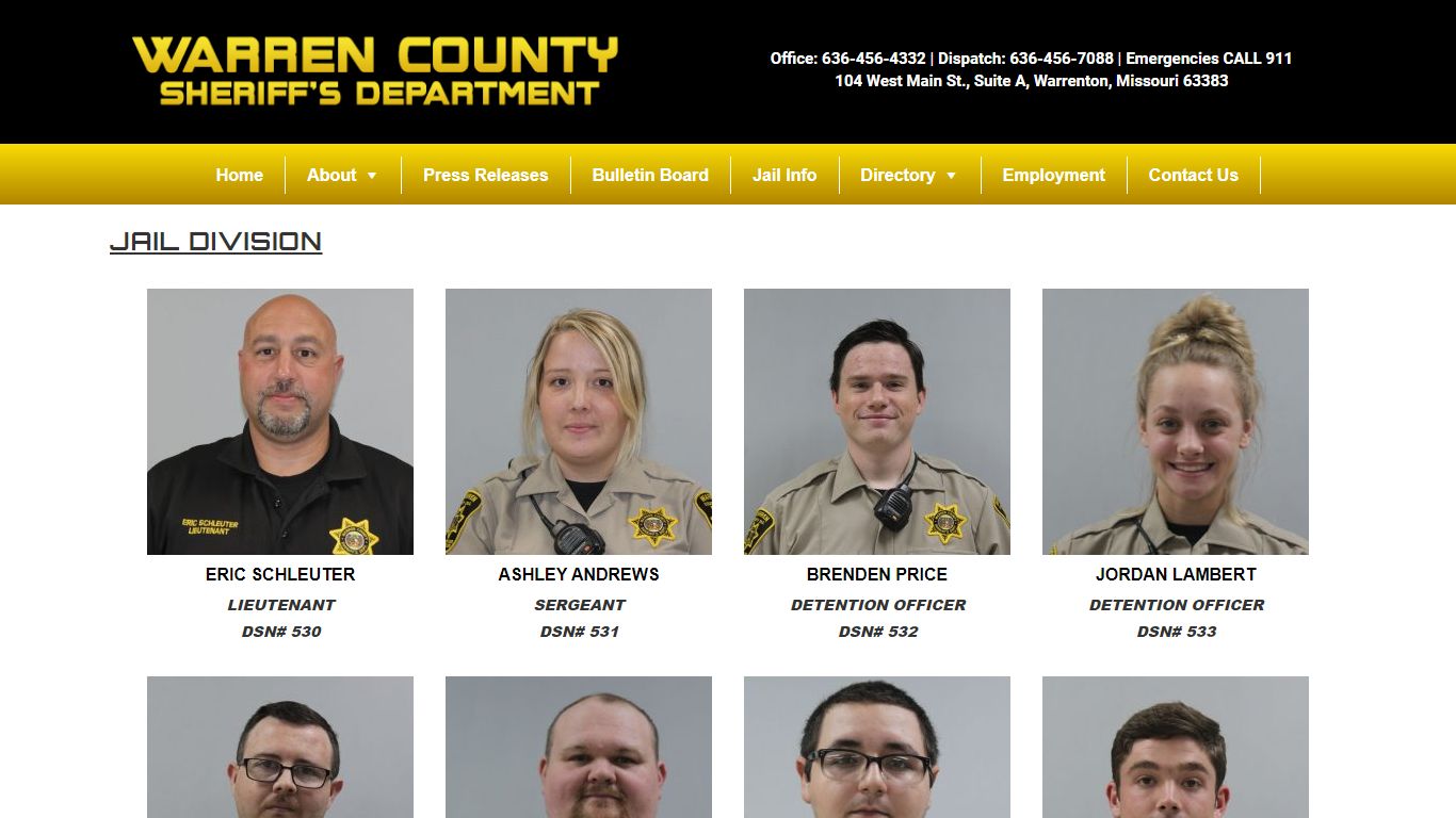 Jail Division – Warren County Sheriff Department