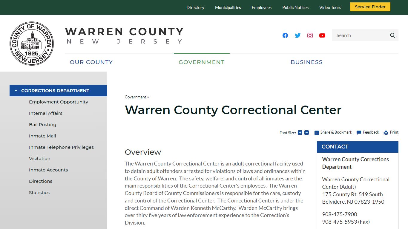 Warren County Correctional Center | Warren County, NJ