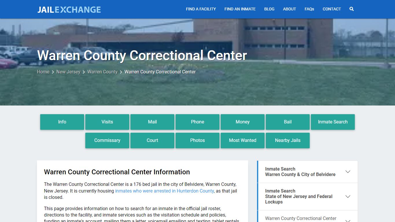 Warren County Correctional Center, NJ Inmate Search, Information