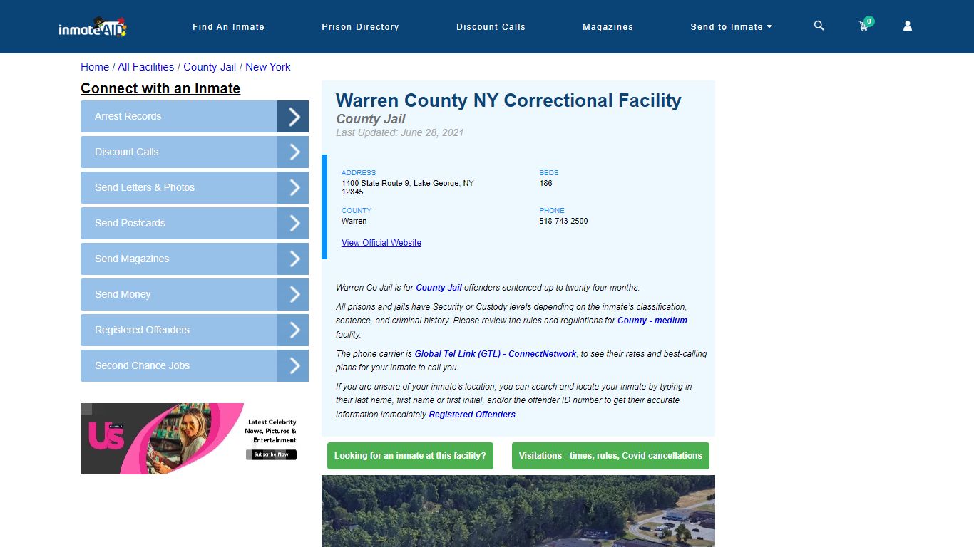 Warren County NY Correctional Facility - Inmate Locator - Lake George, NY