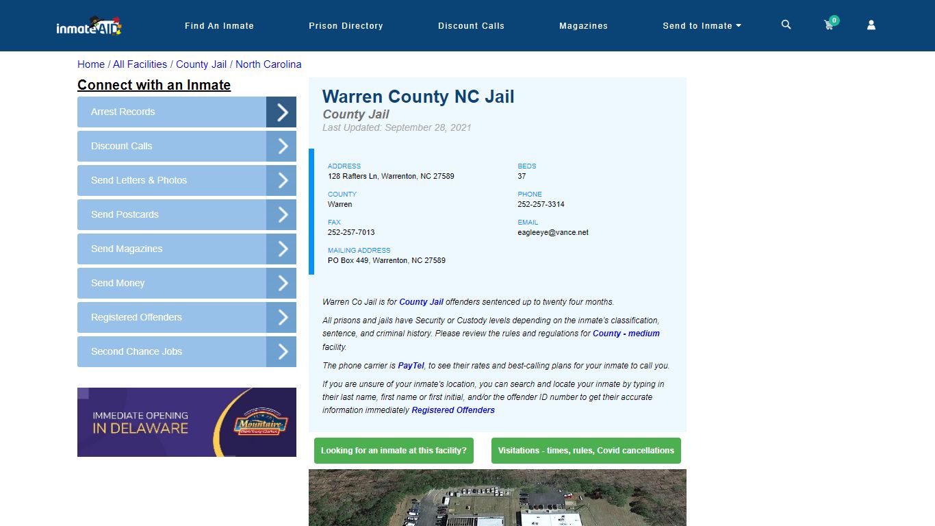 Warren County NC Jail - Inmate Locator - Warrenton, NC