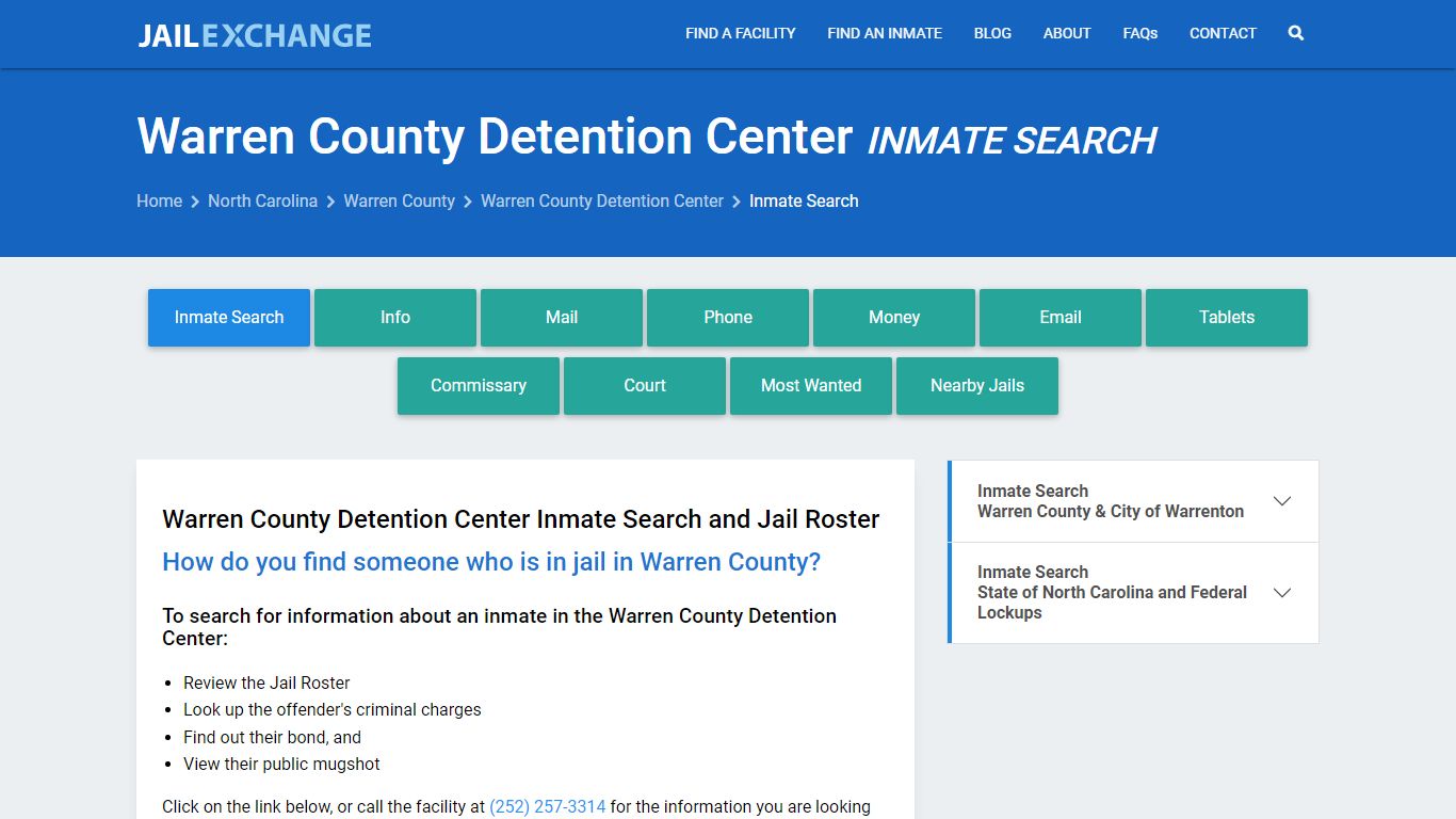 Warren County Detention Center Inmate Search - Jail Exchange