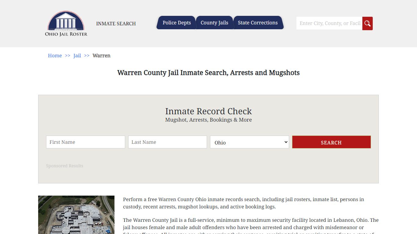 Warren County Jail Inmate Search, Arrests and Mugshots