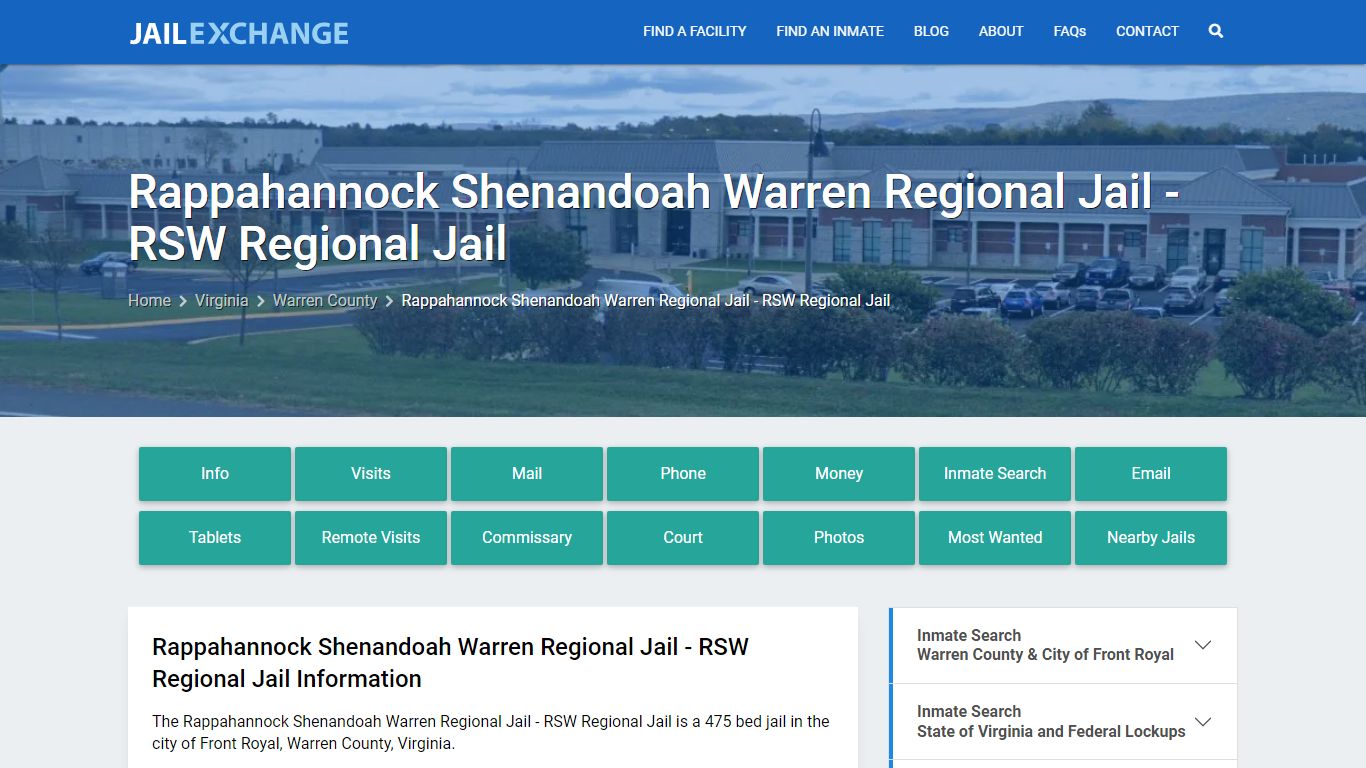 Rappahannock Shenandoah Warren Regional Jail - RSW Regional Jail