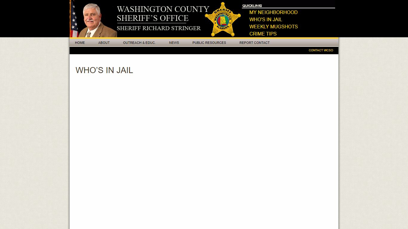 Who’s in Jail » Washington County Sheriff's Office