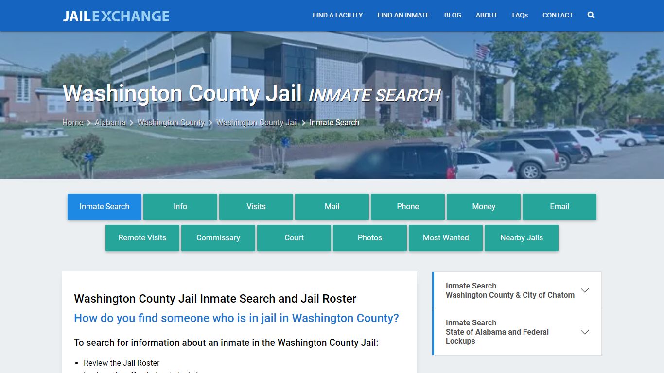 Inmate Search: Roster & Mugshots - Washington County Jail, AL
