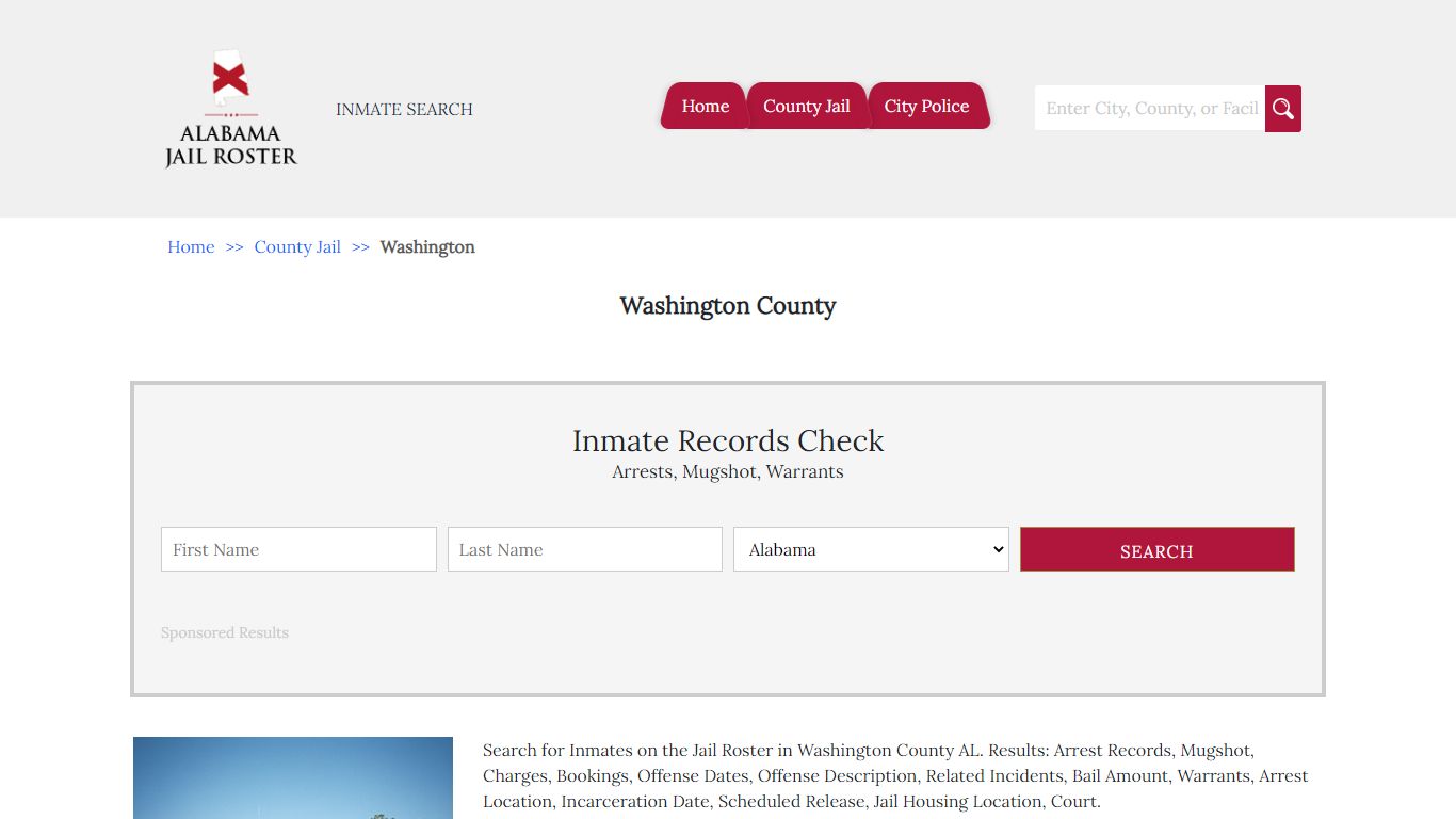 Washington County | Alabama Jail Inmate Search
