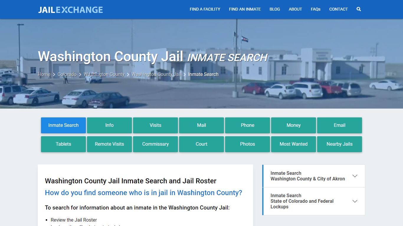 Inmate Search: Roster & Mugshots - Washington County Jail, CO