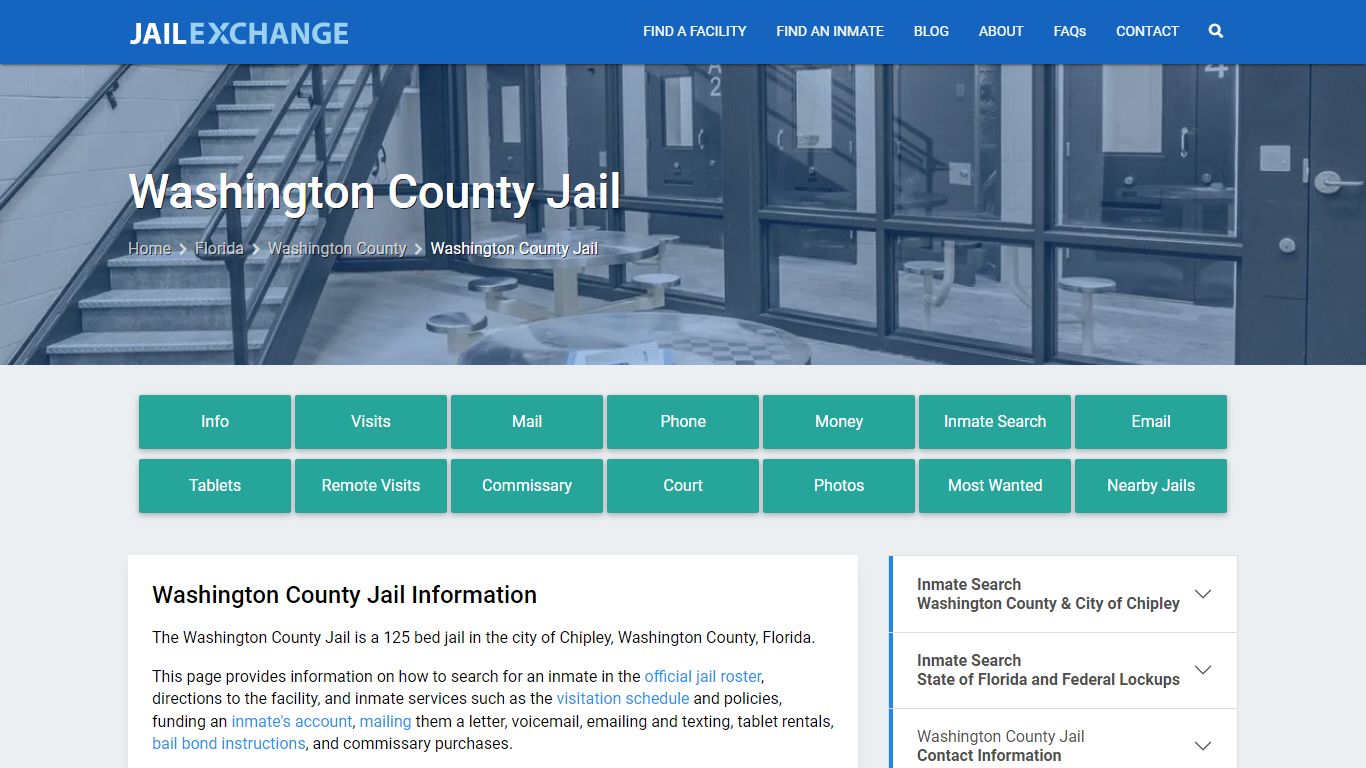 Washington County Jail, FL Inmate Search, Information