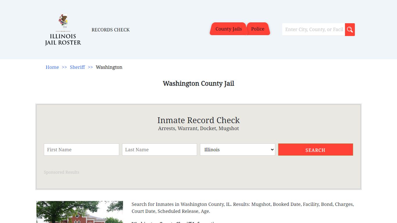 Washington County Jail | Jail Roster Search