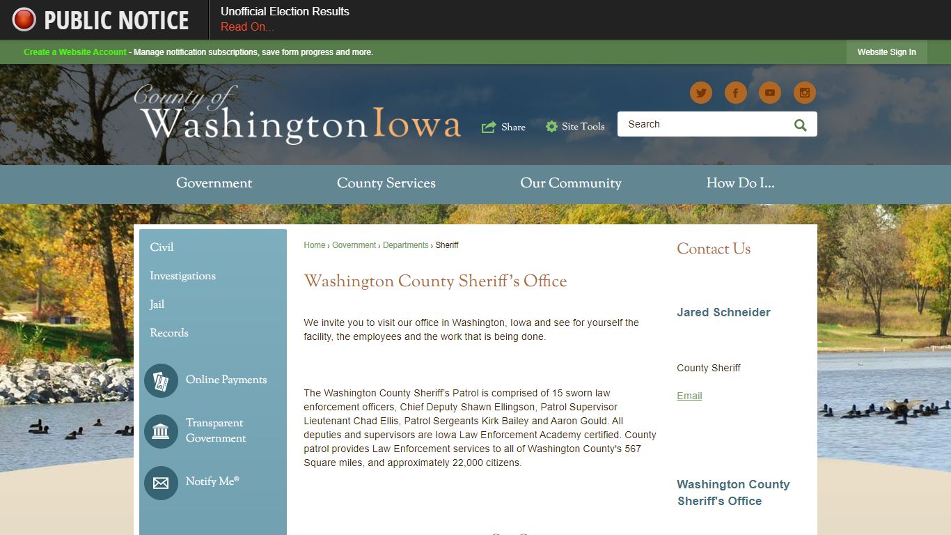 Washington County Sheriff's Office | Washington County, IA - Official ...
