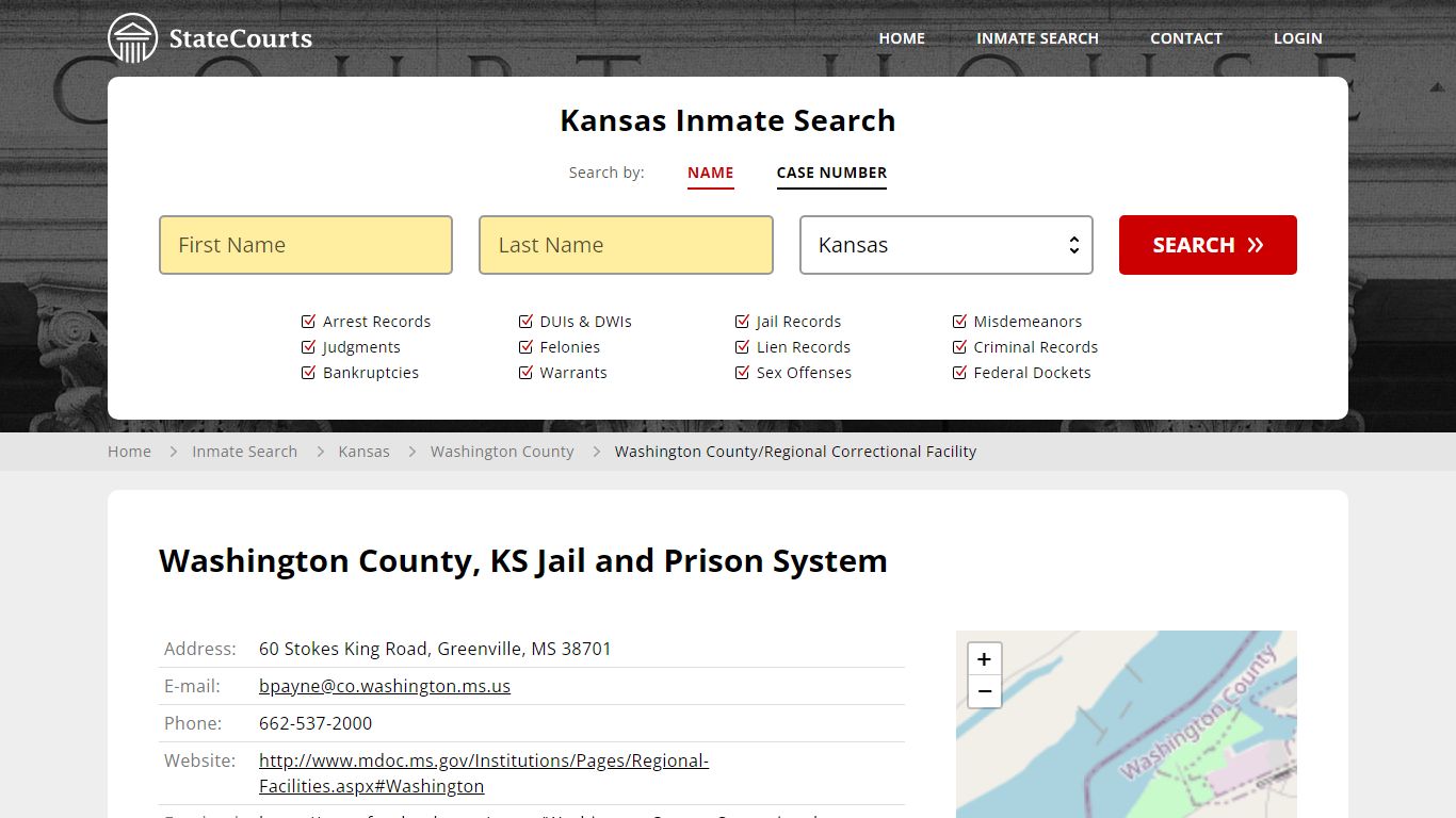 Washington County, KS Jail and Prison System - State Courts