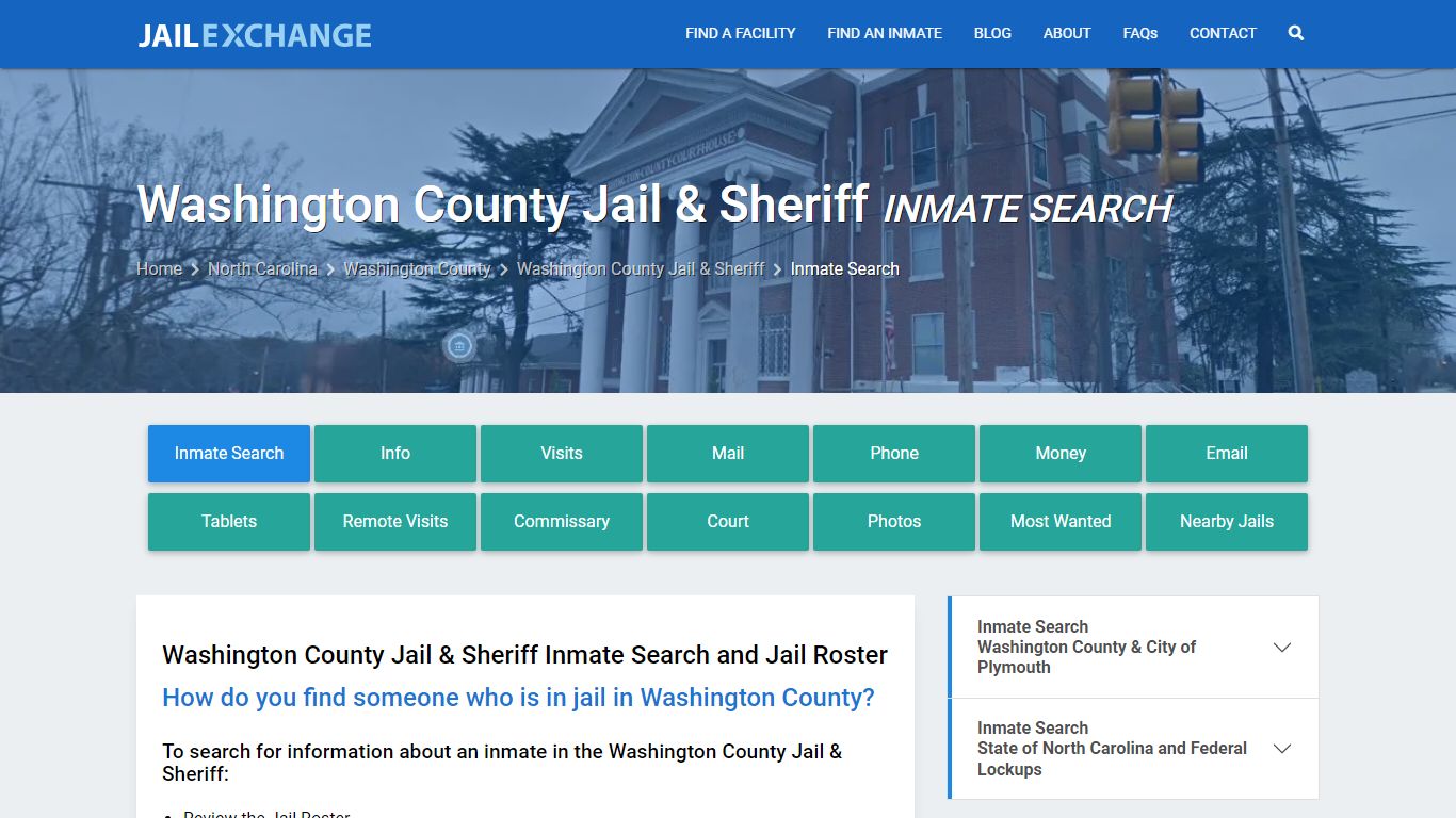 Washington County Jail & Sheriff Inmate Search - Jail Exchange
