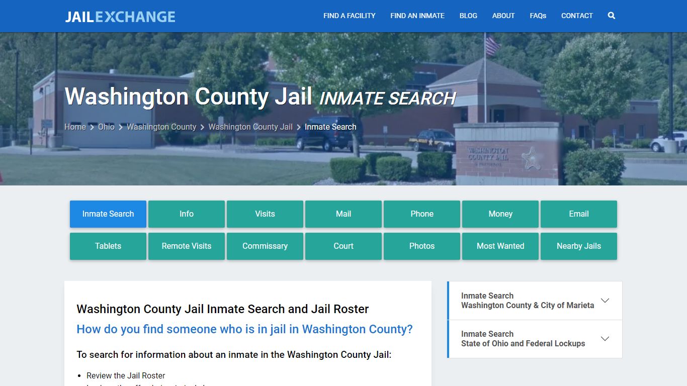 Inmate Search: Roster & Mugshots - Washington County Jail, OH