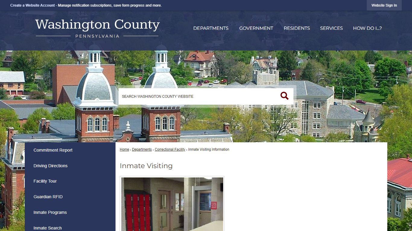 Inmate Visiting | Washington County, PA - Official Website