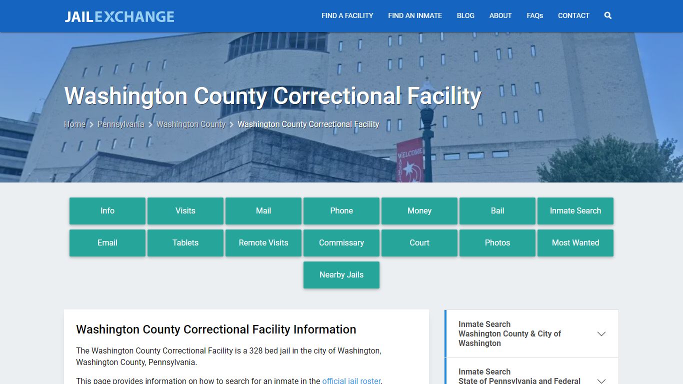 Washington County Correctional Facility, PA Inmate Search, Information