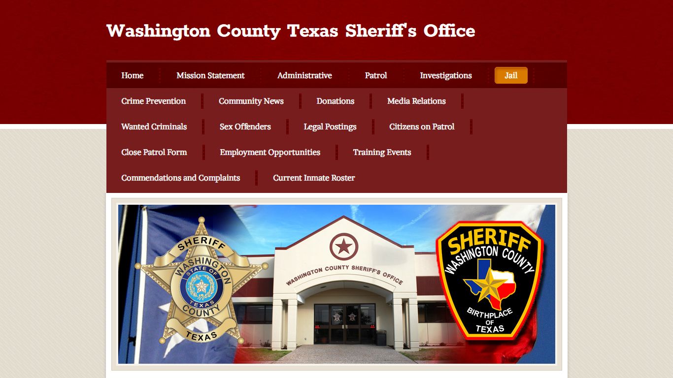 Jail - Washington County Texas Sheriff's Office