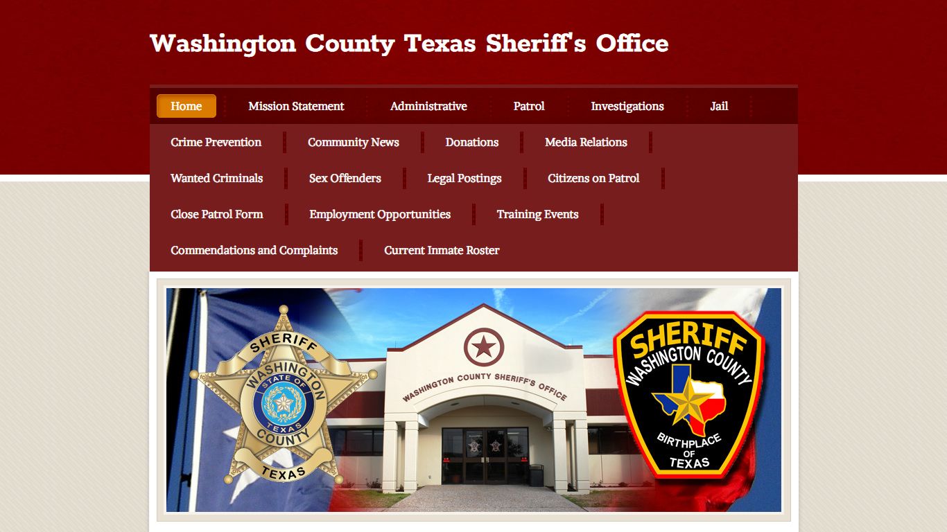 Washington County Texas Sheriff's Office - Washington County Texas ...