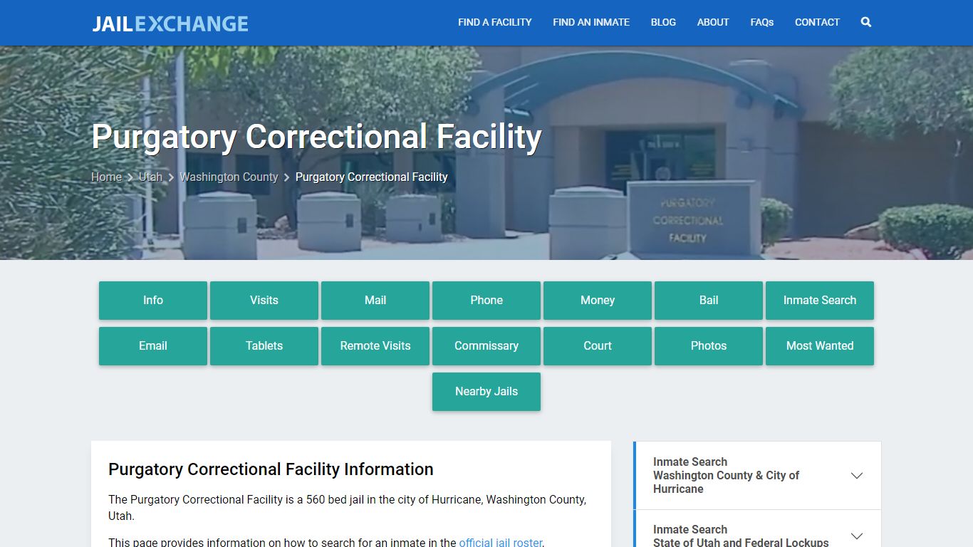 Purgatory Correctional Facility, UT Inmate Search, Information