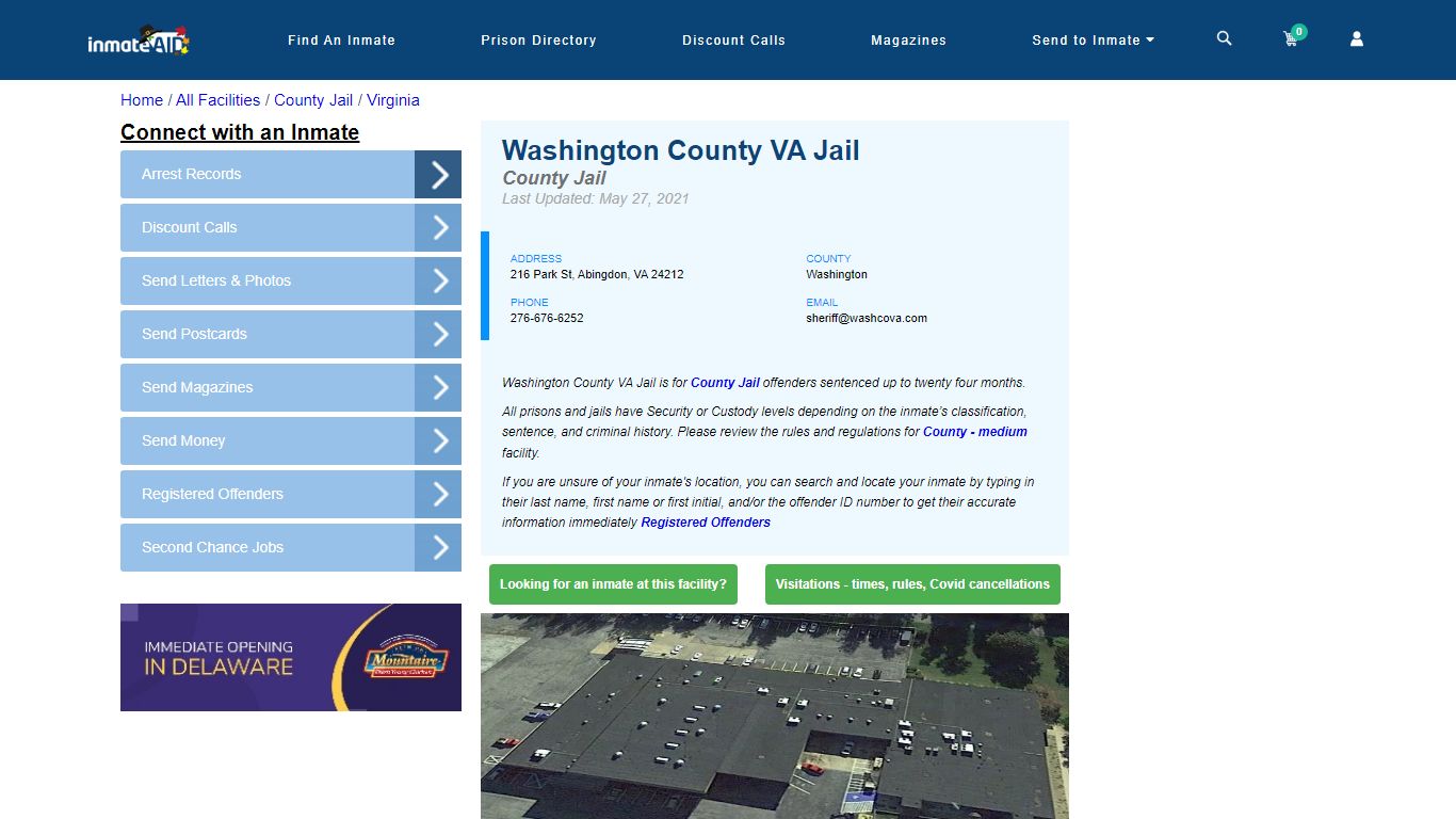 Washington County VA Jail - Inmate Locator - Abingdon, VA