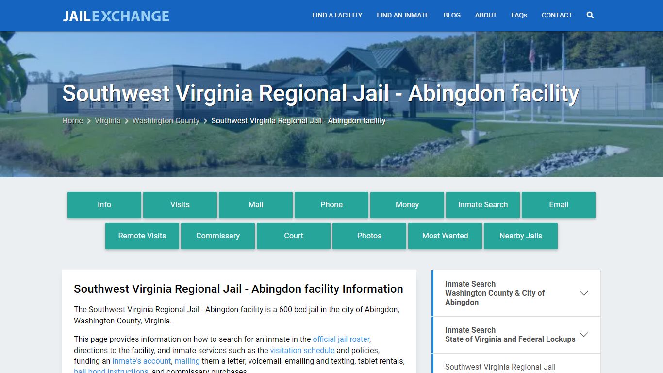 Southwest Virginia Regional Jail - Abingdon facility - Jail Exchange