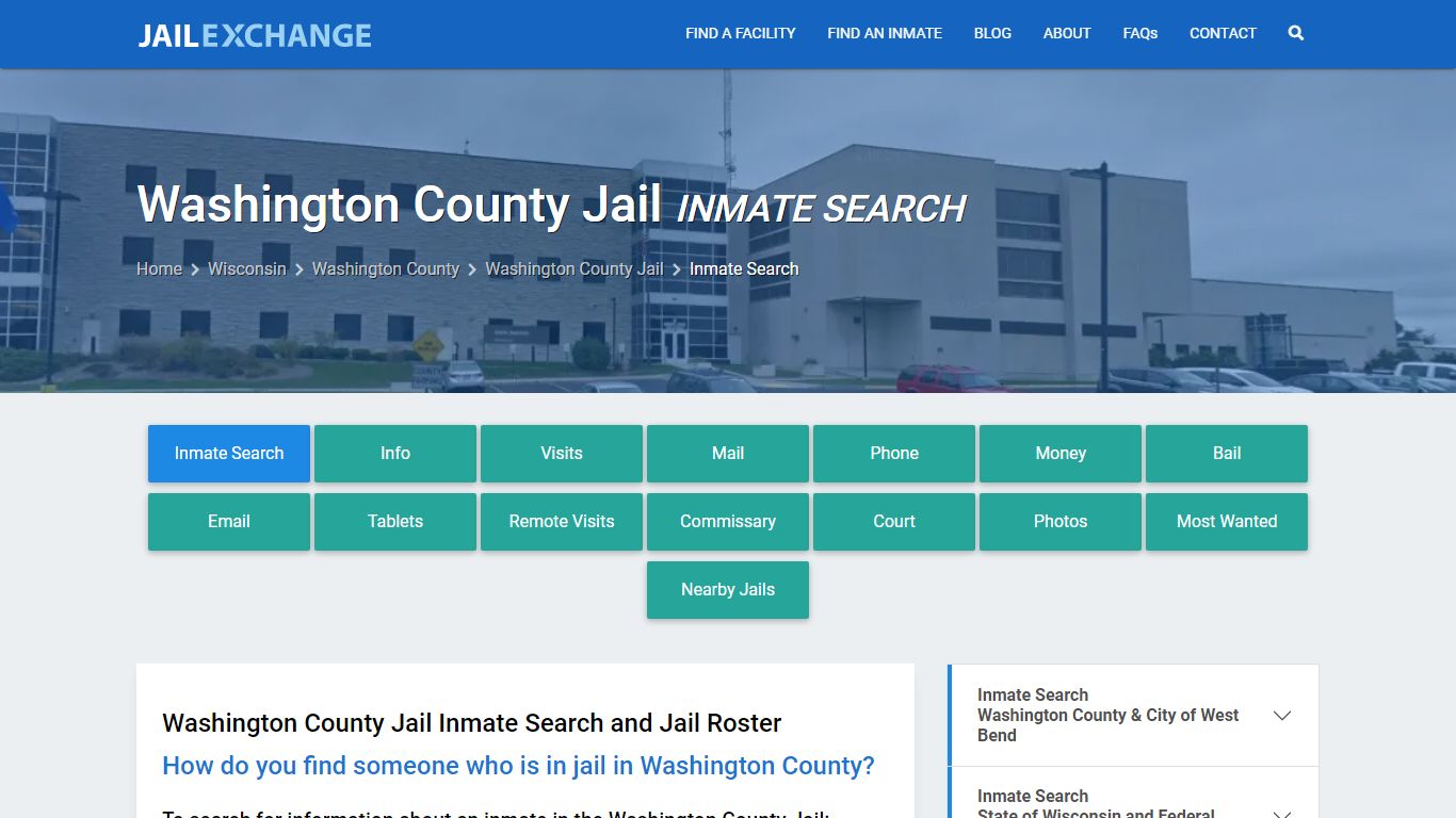 Inmate Search: Roster & Mugshots - Washington County Jail, WI