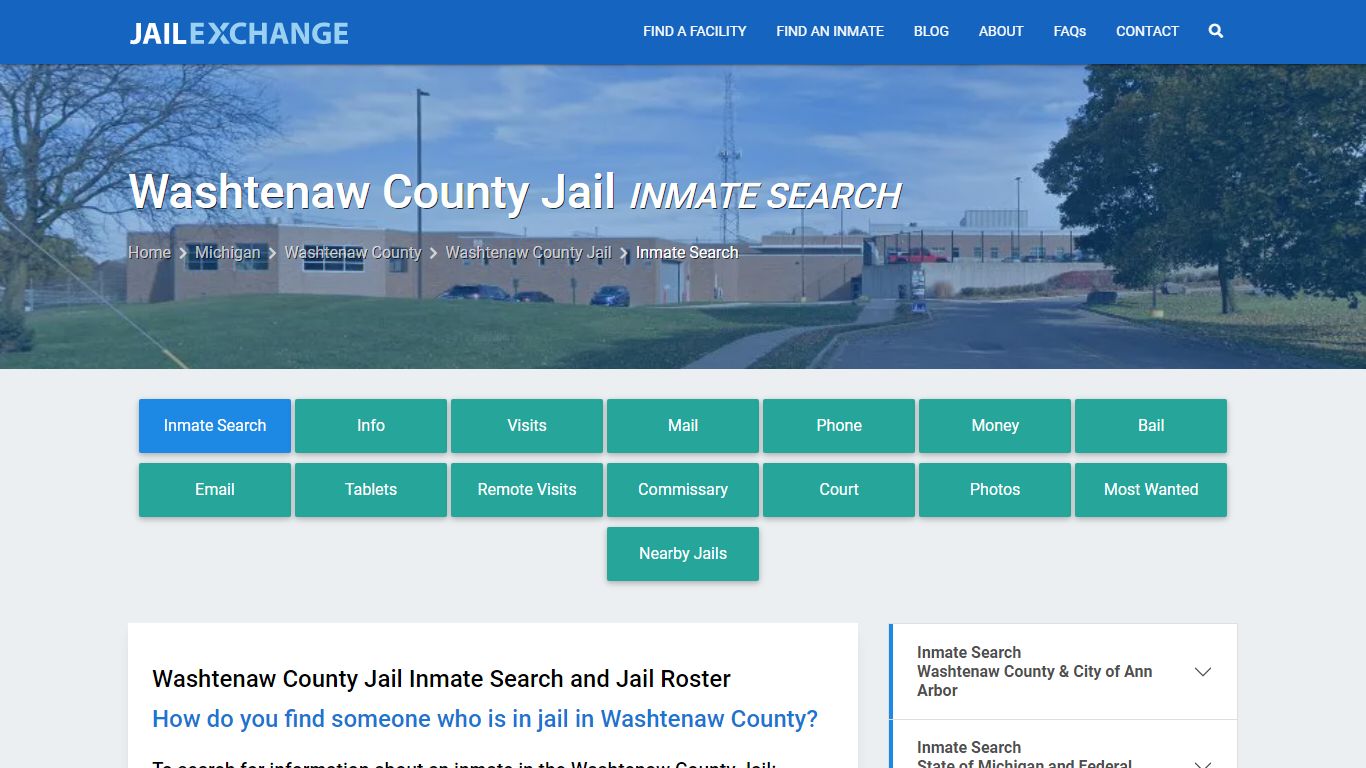 Inmate Search: Roster & Mugshots - Washtenaw County Jail, MI