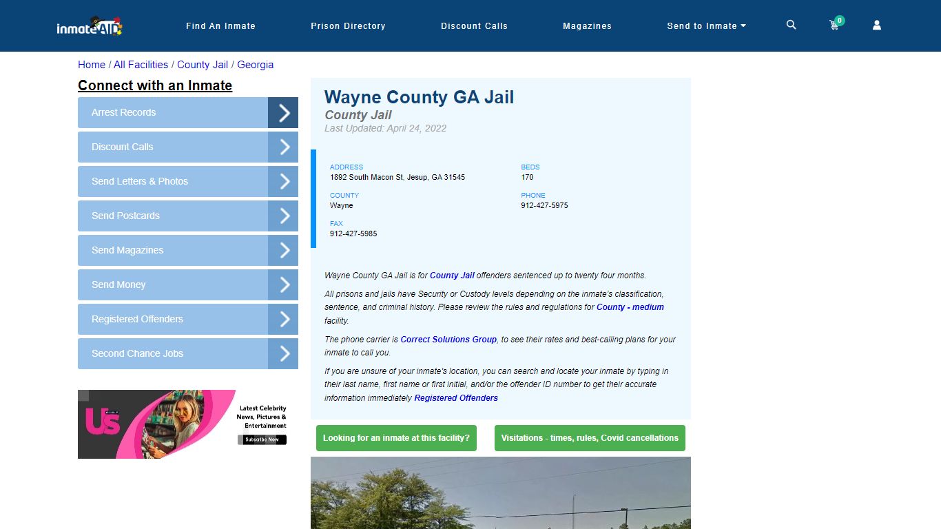 Wayne County GA Jail - Inmate Locator - Jesup, GA