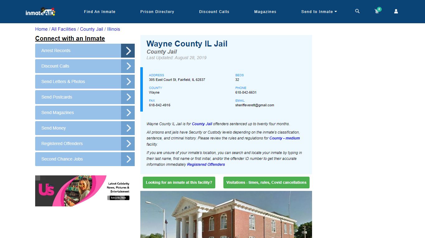 Wayne County IL Jail - Inmate Locator - Fairfield, IL