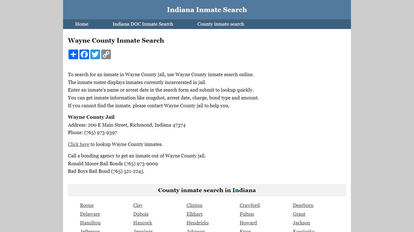 Wayne County Inmate Search