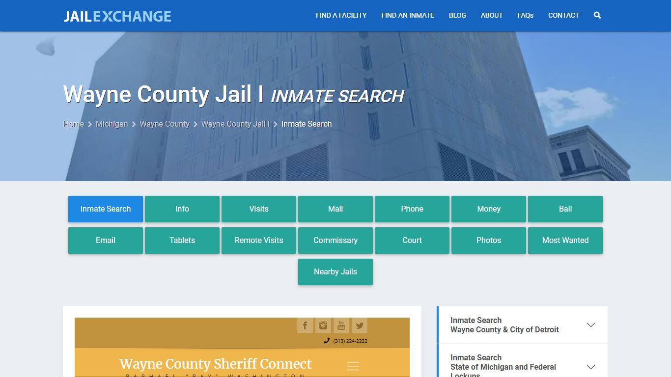 Inmate Search: Roster & Mugshots - Wayne County Jail I, MI