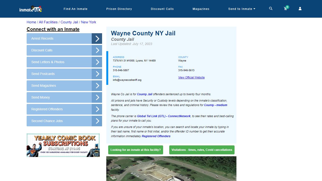 Wayne County NY Jail - Inmate Locator - Lyons, NY