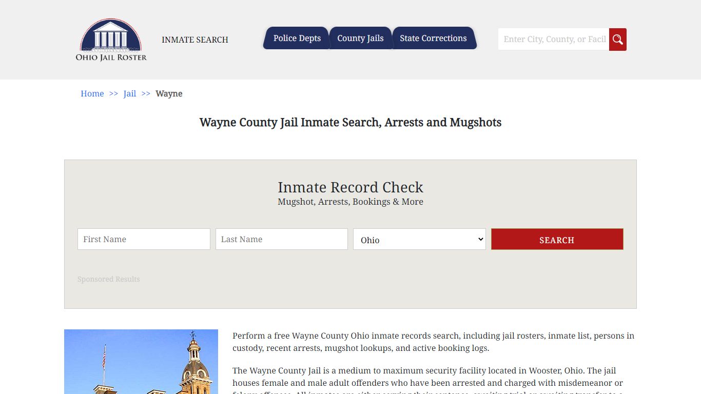 Wayne County Jail Inmate Search, Arrests and Mugshots