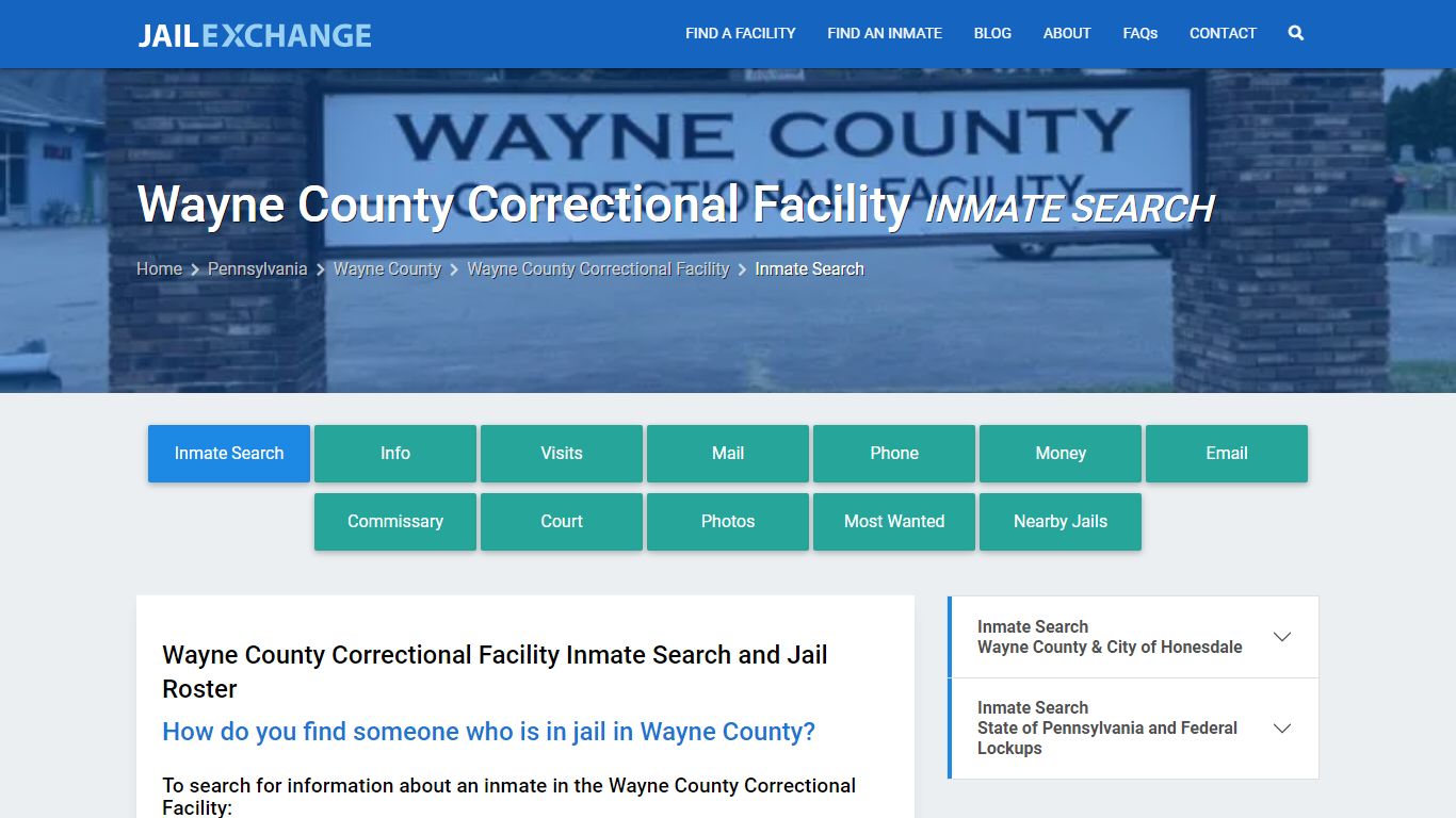 Wayne County Correctional Facility Inmate Search - Jail Exchange